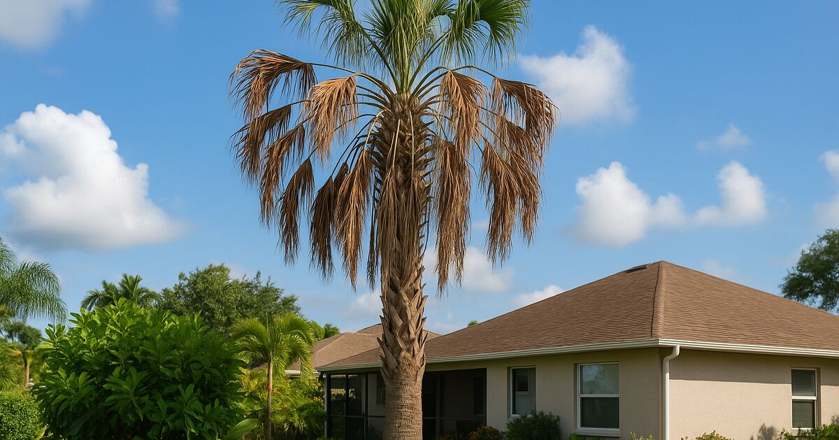 Dead or dying palm tree: remove it or treat it first?