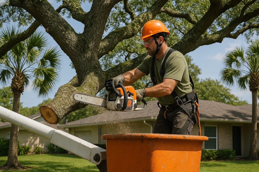 Eagle Eye Tree & Land Services crew at work in Sarasota, FL
