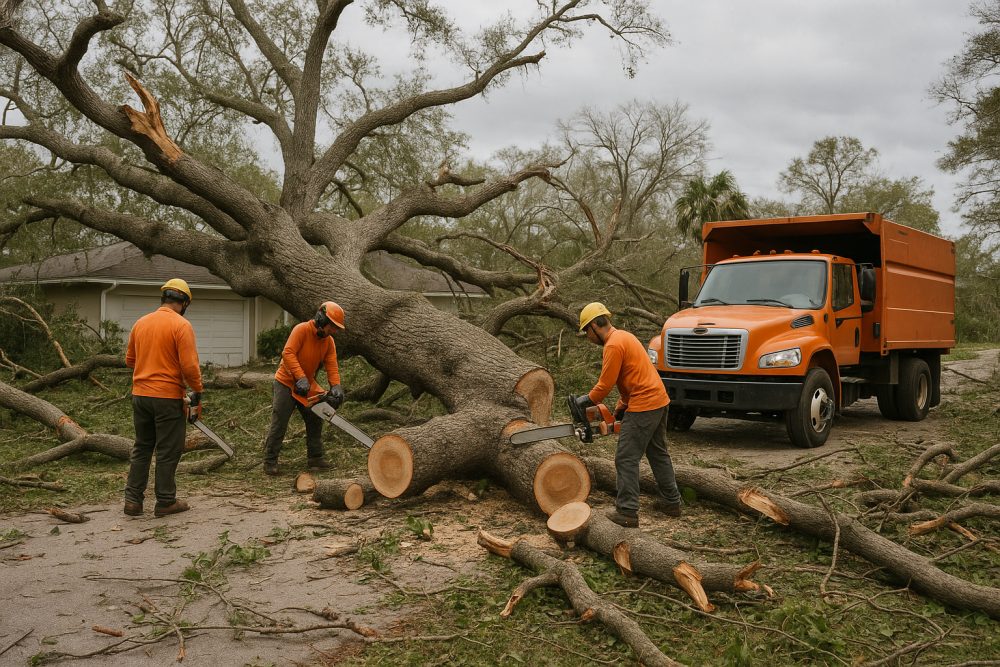 Eagle Eye Tree & Land Services crew at work in Osprey, FL